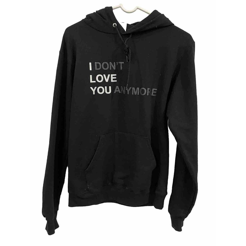Alpha Industries J FROST Black Hoodie with 'I DON'T LOVE YOU ANYMORE' Print